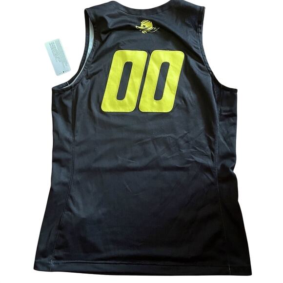 NWT NIKE Oregon Ducks Basketball #00 JERSEY Mens M Black Mesh Sports Workout Gym - Picture 2 of 4
